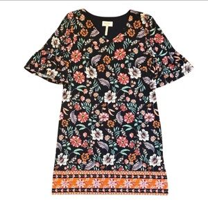 Laundry By Shelli Segal Women’s Black & Floral Print Flowy Dress — Size 6